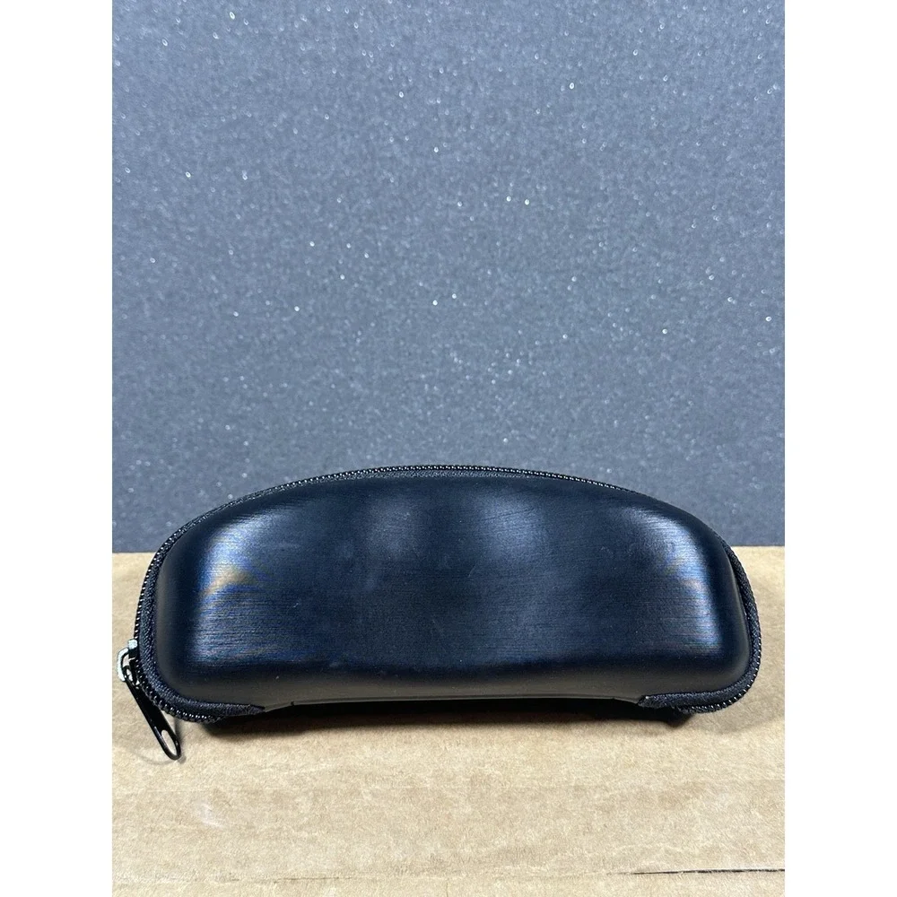 Vogue Semi-Hard Zipper Eyeglass/Sunglass Case Medium-Large Size BLACK Clamshell